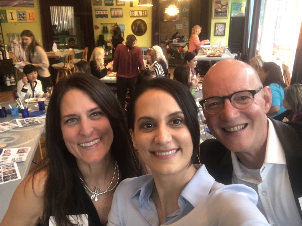 Cheng Cohen at Chicago Fall Event at Bottle & Bottega with 2 speakers: Nancy Bigley & Paul Pickett